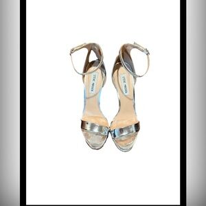 Steve Madden Silver Strappy Heels